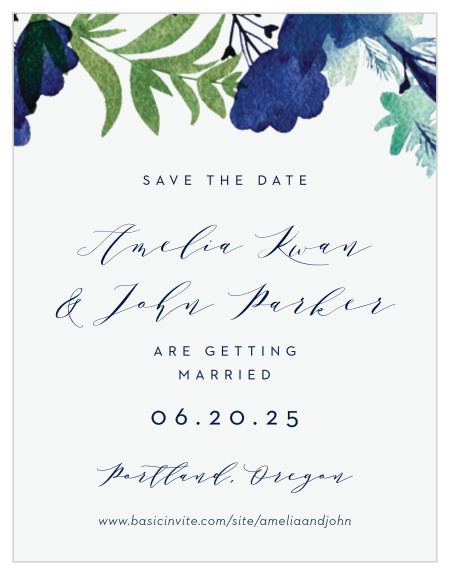Announce your wedding in beautiful fashion with our Garden Florals Save the Date Magnets. 