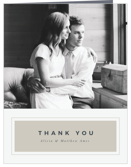 Express your deepest appreciation to your guests with the gorgeous styling of our Modern Inlay Thank You Cards.
