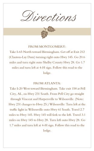 A perfect match for The Elegant Fall Scrolls Wedding invitation.