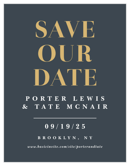 Let our Each Other Save-the-Date Magnets exclaim your big news to friends and family for you!