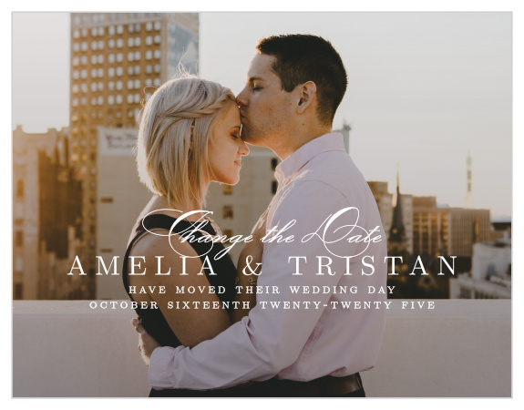 Picking a new date for your wedding? Our Lilac Wildflowers Change the Date Cards are for you!