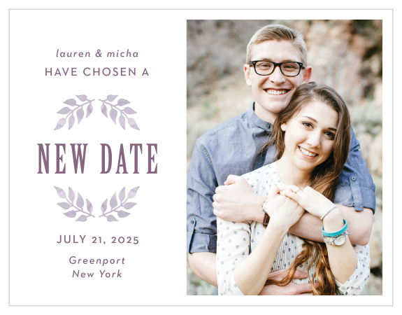 We understand how difficult it is to postpone grand plans, and we are here to help simplify the process! With our MaeMae's Mundy Change the Date Cards, you can conveniently and beautifully alert your guests that plans have changed!