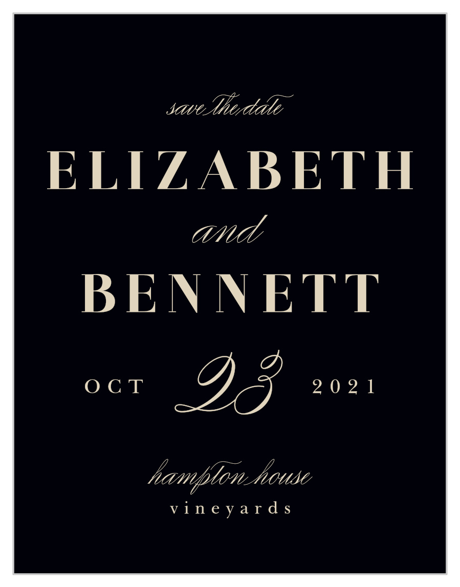 Basic Monogram Save the Date Magnets