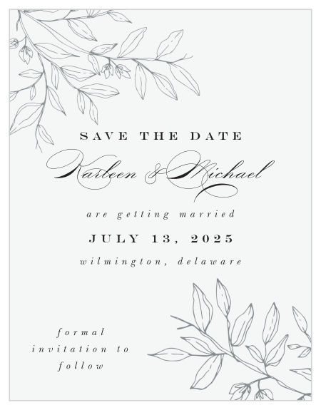 Let your friends and family know of your exciting news with our Penwork Florals Save-the-Date Magnets!