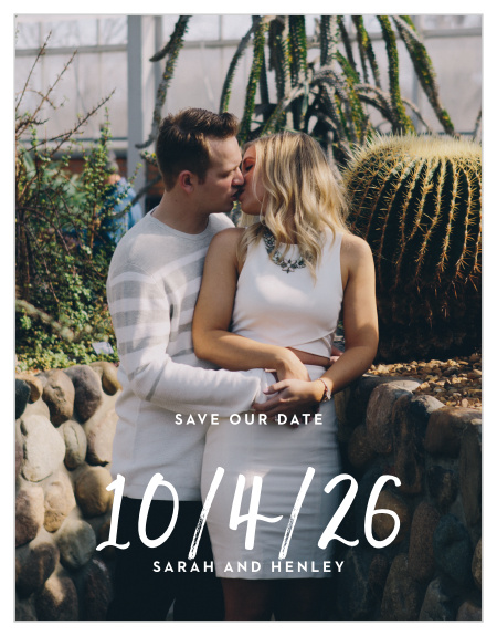 You don't need a lot to stand out. Our Simply Typographic Save the Date Cards are exactly that!