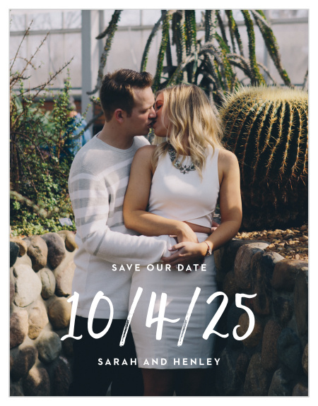 You don't need a lot to stand out. Our Simply Typographic Save-the-Date Magnets are exactly that!