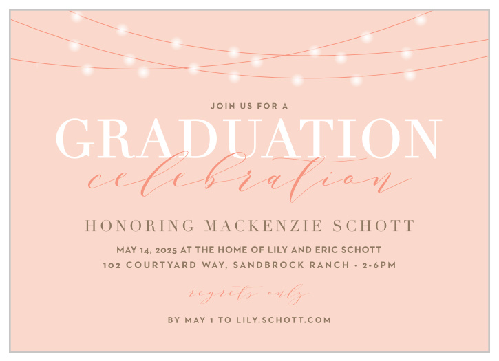 The High Class Graduation Announcement with is simple, yet elegant way to let everyone know of your accomplishment. Personalizing the High Class is easy with instant previews and over 150 different colors to chose from.