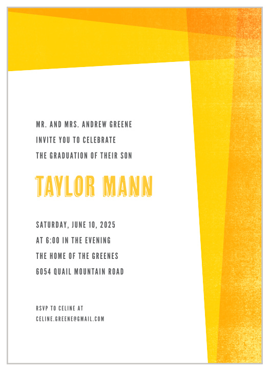 Our School Spirit Graduation Invitation is a simple, yet festive way to let everyone know of your accomplishment.