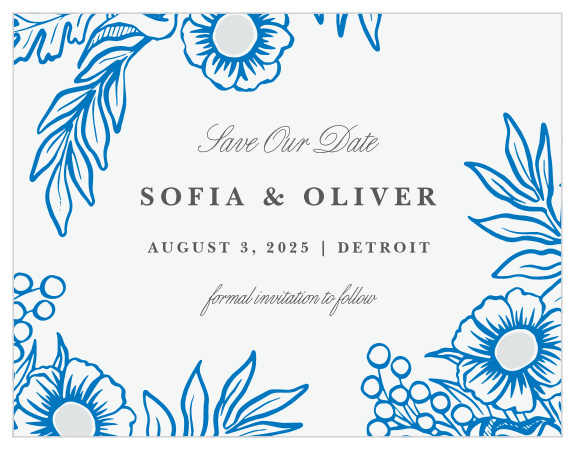 Family and friends are sure to mark their calendars for your special day when they see our Bold Florals Save the Date Magnets.