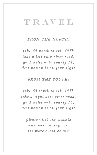 Our Minimalist Monogram Direction Cards are a super convenient way to help your guests navigate their way to your wedding's venue!