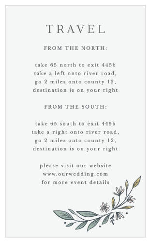Guide family and friends to your wedding venue with ease when you send out our Classic Gerber Daisy Direction Cards.