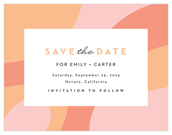 Announce the big day in style with our Transparent Text Save the Date Cards.