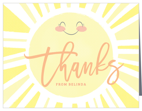 Our Jubliant Sunshine First Birthday Thank You Cards are the perfect way to show your appreciation for the support of your loved ones!