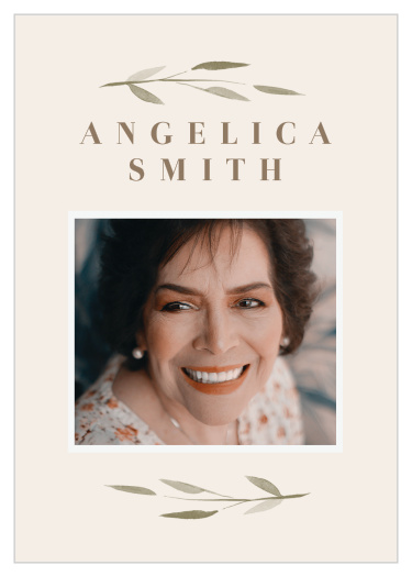 Hand out our Watercolor Branch Memorial Prayer Cards to those who attend the service, as a tribute to those who have passed. 