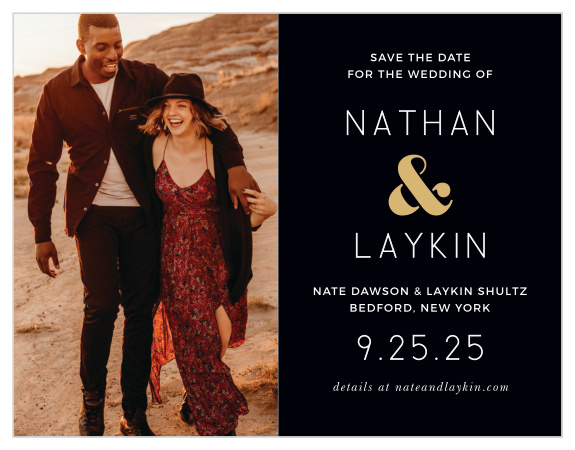 Share your wedding information in style with our Sweet Honeycomb Save the Date Cards.