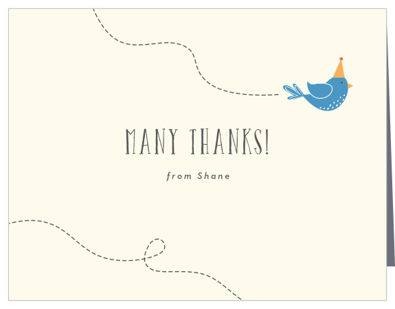 Show your appreciation for everyone who attended your child's birthday, with our Little Birdhouse First Birthday Thank You Cards!