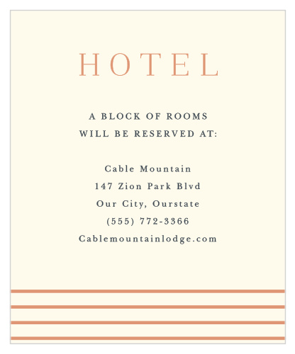 Modern Lines Accommodation Cards