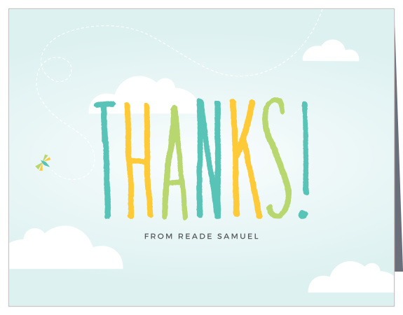 Send a big thank you to everyone who could share your little one turning one with our Picnic Photo First Birthday Thank You Cards!