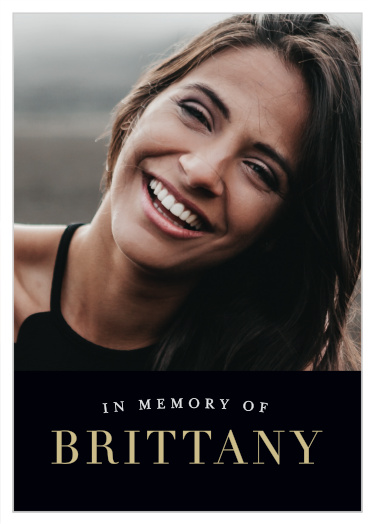 Gift family and friends with a meaningful keepsake of the recently departed with our Brushstroke Blooms Memorial Prayer Cards.