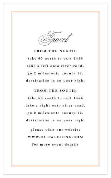 Include our Holy Union Direction Cards in your suite's pocket to help guide your guests right to your wedding celebrations!