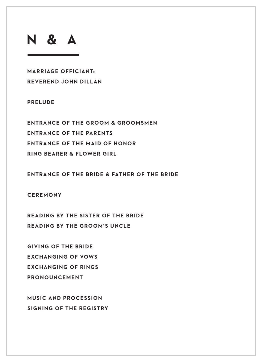 Perfectly Stacked Wedding Programs