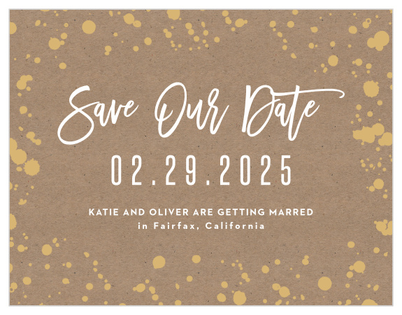 Family and friends are sure to mark their calendars for your wedding when they see the look of our Classic Kraft Save the Date Cards.