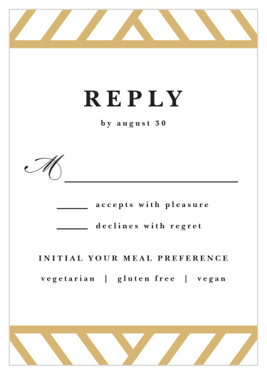 Our Modern Overlap Response Cards let you know who all plans to attend your wedding.