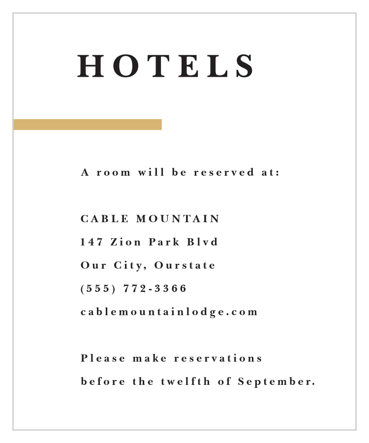 Modern Overlap Accommodation Cards