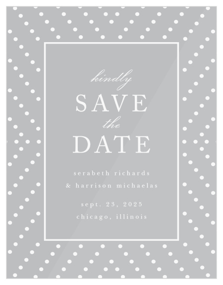 Send out our Criss Cross Clear Save the Date Cards, and feel confident that your guests will mark their calendars immediately!