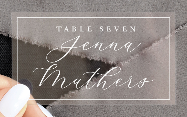 Delicate Devotion Clear Place Cards