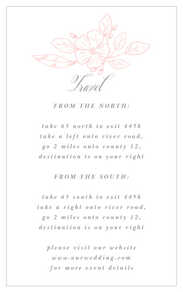 Our Fine Florals Direction Cards are perfect and convenient for all guests!