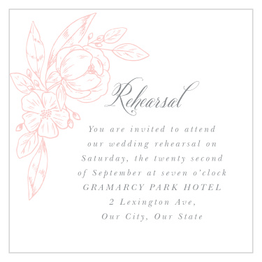Our Fine Florals Rehearsal Cards are beautiful and functional!