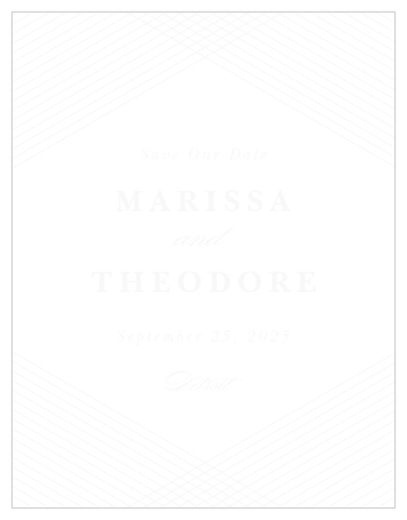 Be sure friends and friends mark their calendars for your wedding day with our Modern Hexagon Clear Save the Date Cards.