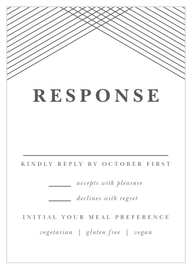 Our Modern Hexagon Response Cards give you a headcount of everyone that plans to attend your wedding ceremony.