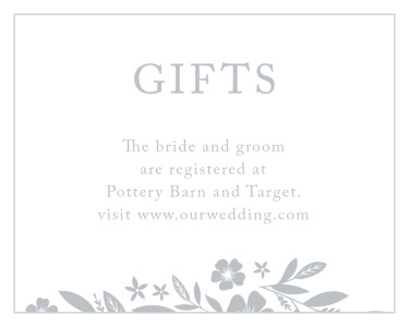 Share your registry locations with your guests by customizing our Sophisticated Border Registry Cards!