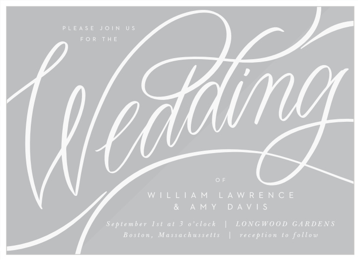 Our Bold Script Clear Wedding Invitations are the perfect way to surround yourself with your loved ones for your big day!