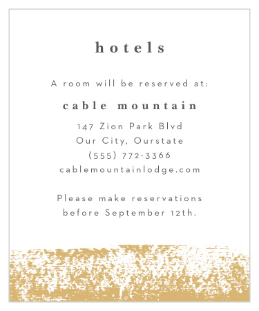 Include our Brushstroke Corners Accommodation Cards in your wedding suite to assist your guests in navigating their way to your venue!