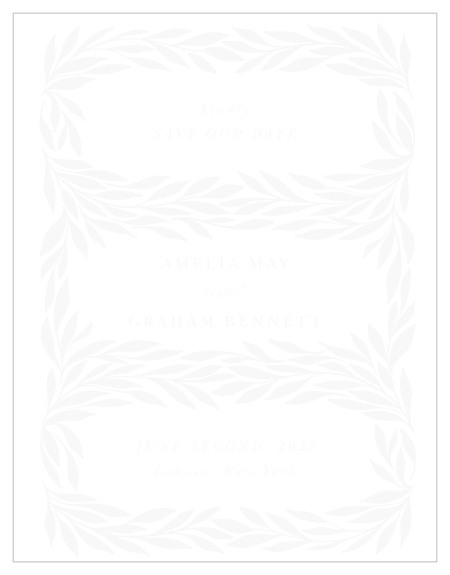 Be sure family and friends mark their calendars for your special day with our Trimmed Trifecta Clear Save the Date Cards.