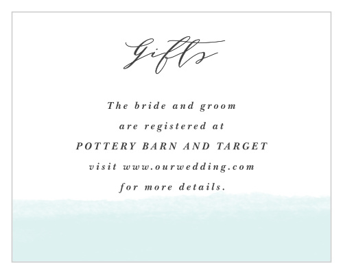 Let family and friends know where you have registered for wedding gifts when you send out our Nautical Anchor Registry Cards.