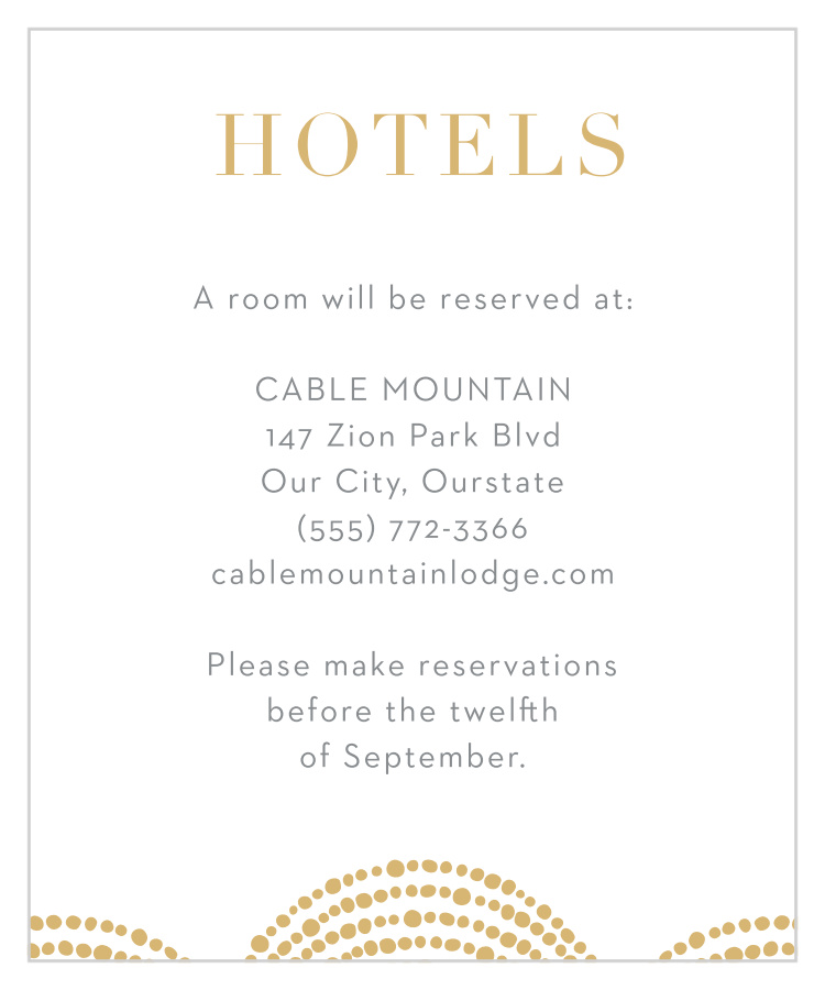 Dotted Border Accommodation Cards