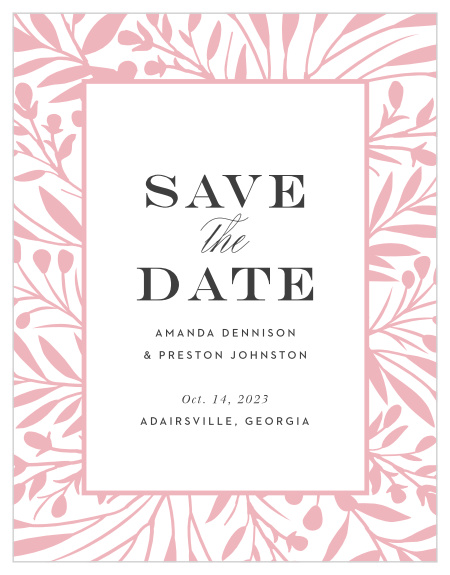 Announce that you're officially planning your special day in style! With our Botanical Burst Save the Date Magnets!