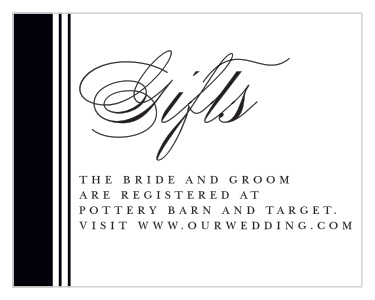 Share where you've chosen to create your gift list, using our Classical Tradition Registry Cards!