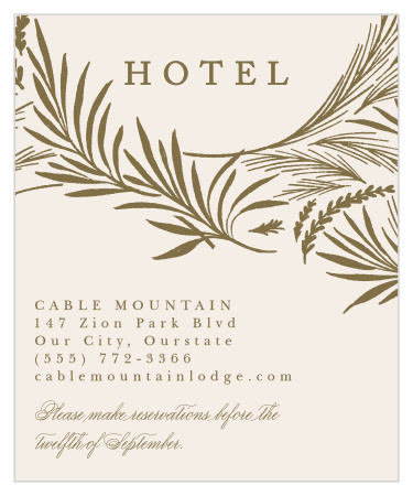 Let your guests know where they will be staying during your wedding celebrations, by including our Garden Circles Accommodation Cards in your wedding suite!
