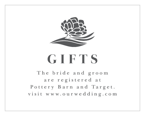 Share your wedding information in style with our Rich Florals Registry Cards.