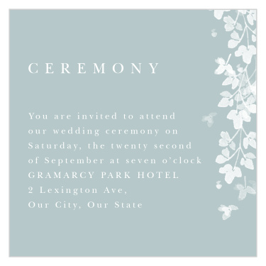 Invite your loved ones to attend your ceremony, by sending them our beautiful Botanical Arch Ceremony Cards!