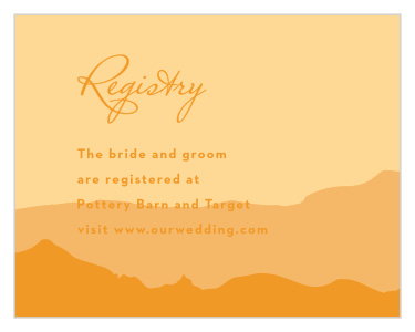 Share your wedding information with a touch of tropical trendiness with our Palm Springs Registry Cards.