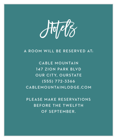 Share your wedding information with stylish, bohemian flair with our Boho Pattern Accommodation Cards.
