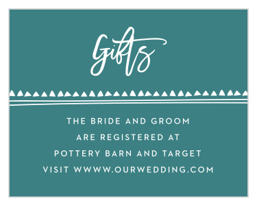 Share your wedding information with stylish, bohemian flair with our Boho Pattern Registry Cards.