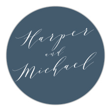 Seal envelopes or gift friends and family with a memento of your wedding day with our Modern Calligraphy Wedding Stickers.
