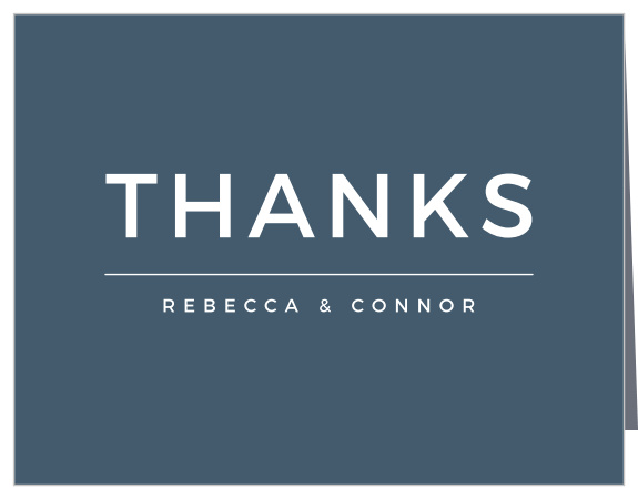 Share your wedding information in minimalist style with our Modern Stack Wedding Thank You Cards.